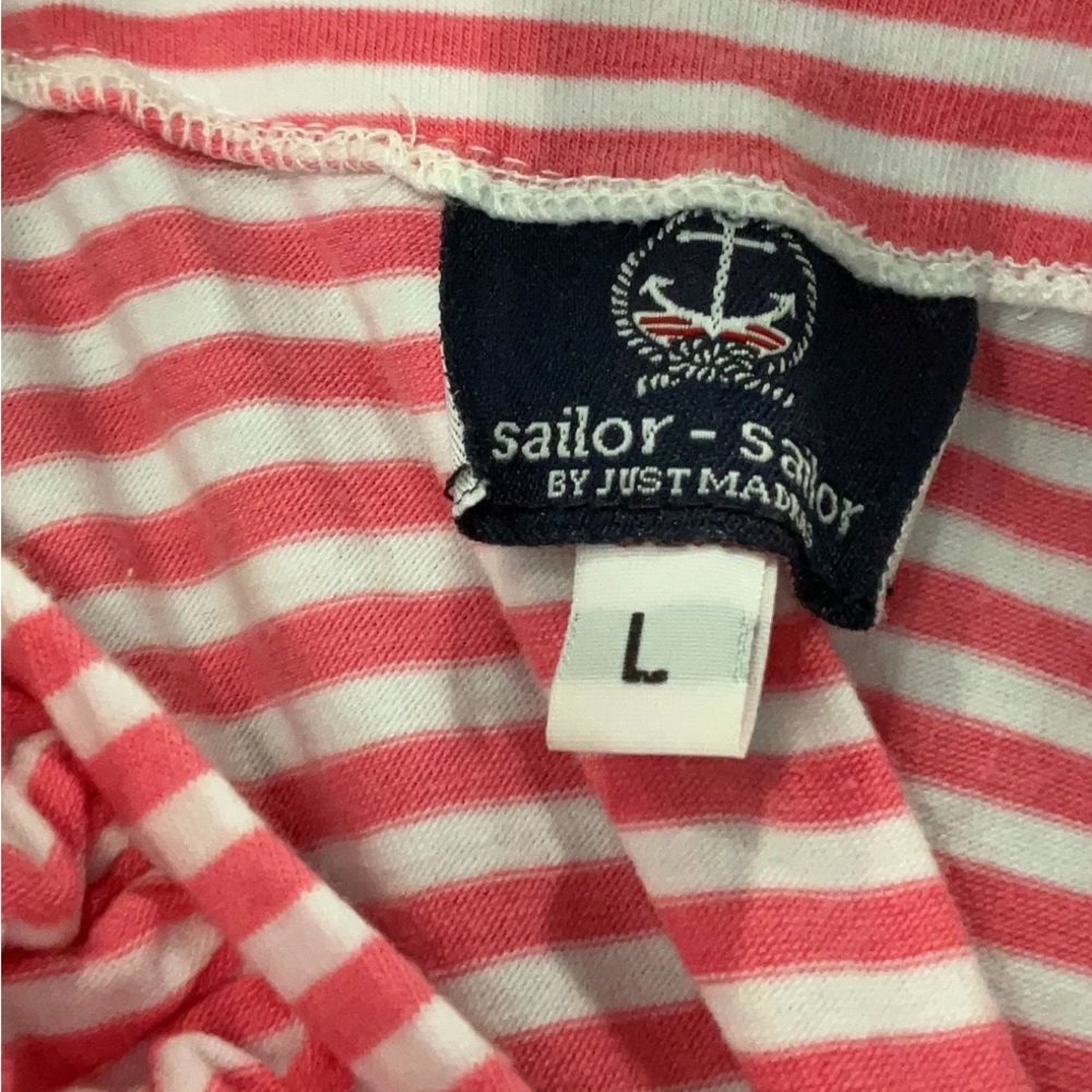 Pink Striped Ruffle Mini Dress - Picture 4 of 7